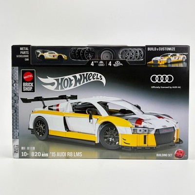 Hot Wheels Brick Shop 15 Audi R8 LMS Building Set 820 Pcs JFT18