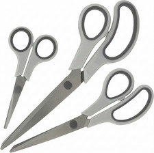 3 piece Multi-Purpose Scissor Set - Titanium Bonded Sharp Blades-Ergonomic Easy