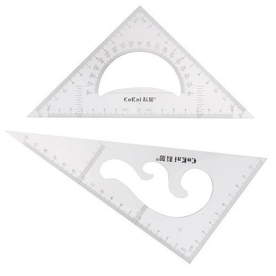 2er Pack 45/60 Grad Geometrie Dreieck Lineal Zeichnen Zeichnen Set Klar