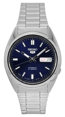 Seiko 5 Automatic 21 Jewels Blue Dial Date/Day Japan Made SNXS77J1 Mens Watch