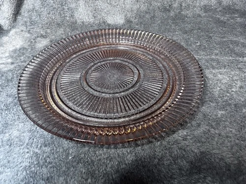 Vintage Pink Depression Glass Round Platter