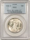 1946-S WALKING LIBERTY HALF DOLLAR - PCGS MS-65, OGH, SUPERB PREMIUM QUALITY!
