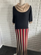 CC, Country Casuals Long Striped Dress, tall Dress, Evening Dress, Bnwt