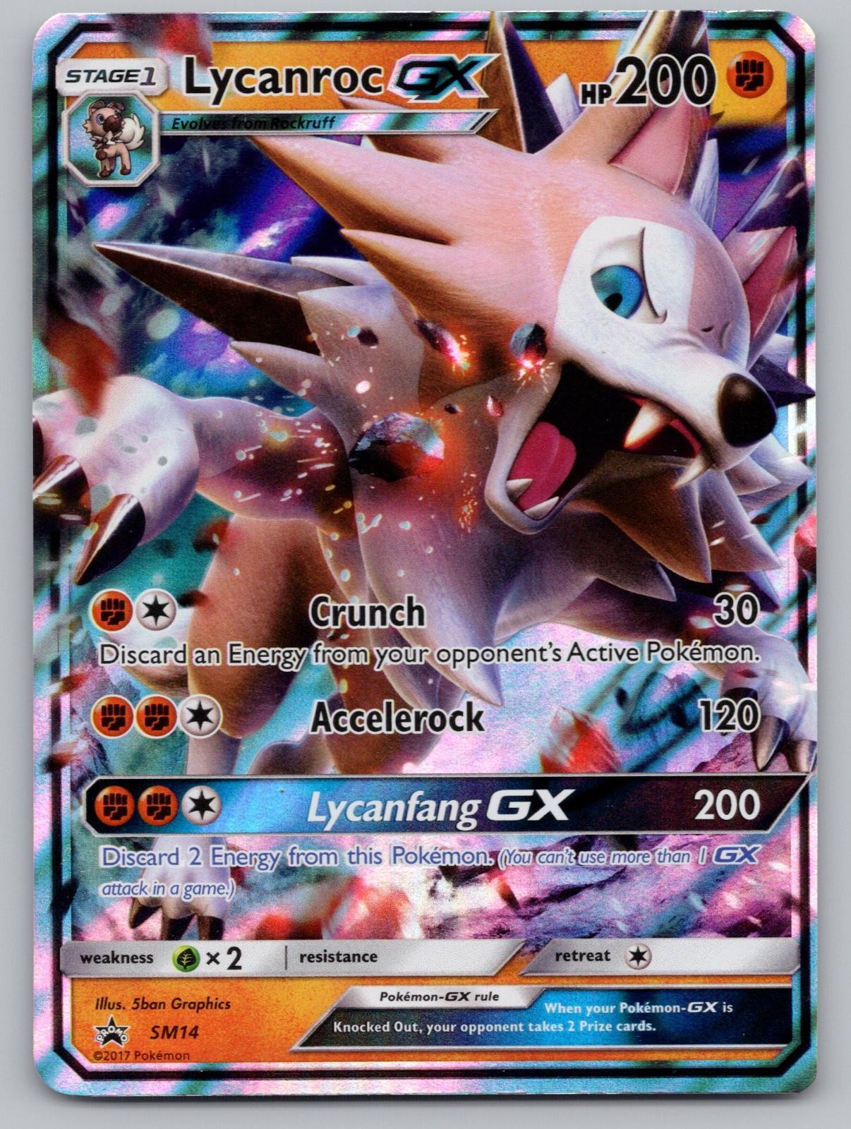 Lycanroc GX - SM14 Holo Promo Sun & Moon Promo Pokemon NM/M