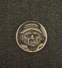hobo nickel "Angry Hobo" hand engraved carved buffalo coin.