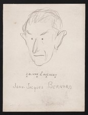 Jean-Jacques Bernard playwright romancier dramaturge dessin drawing van Caulaert