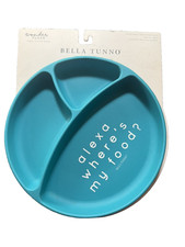 8" Bella Tunno Baby/Toddler Wonder Plate Suction Silicone 3 dividers Turquoise