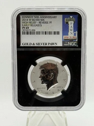 2014 W. Kennedy Silver Half Dollar 50th Anniversary NGC PF-69