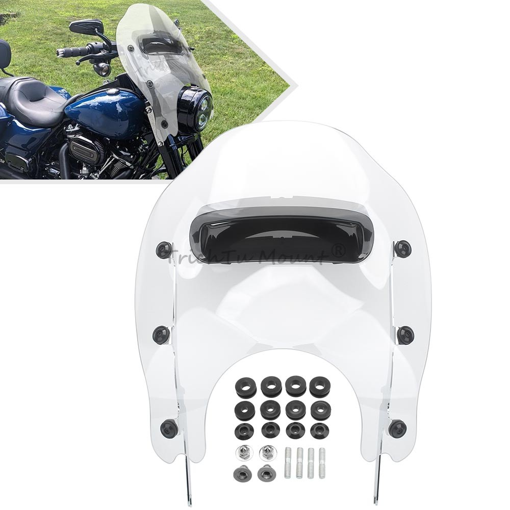 Wind Splitter Vented Windshield Windscreen Bracket For Harley Road King 94-2025