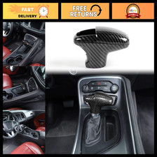 Carbon Fiber Gear Shift Knob Cover Trim For Dodge Challenger Charger Durango 201 Carbon Fiber Gear Shift Knob Cover Trim For Dodge Challenger Charger Durango 201