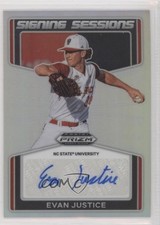 2022 Panini Prizm Draft Picks Signing Sessions Evan Justice #SS-EJ Auto 1fm2