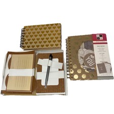 LOT DCWV Mini Memory Book Kraft  Gold Scrapbook 5x7  Picture Book  Card Maker