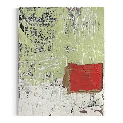 Original Mixed Media Modern Art Collage Painting 11x14 ''Pimento''
