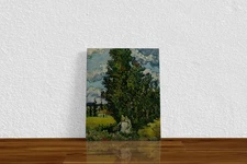 Vincent van Gogh "Cypresses and Two Women" Canvas Print Wall Art Home Decor