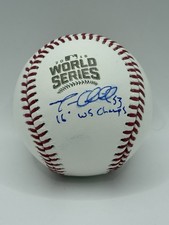 TREVOR CAHILL SIGNED CHICAGO CUBS WORLD SERIES BASEBALL - BECKETT COA