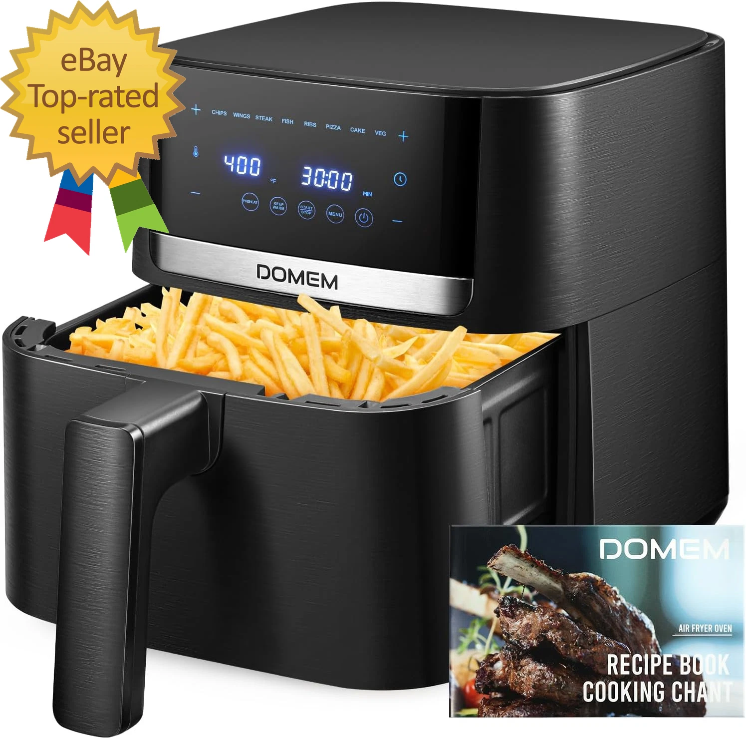 8-In-1 Multicooker with Non-Stick Basket Air Fryer with Preset Function Cooker
Opens in a new window