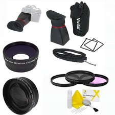 CANON REBEL EOS T5 T5I WIDE ANGLE LENS/TELEPHOTO LENS/LCD VIEWFINDER 3FILTER KIT