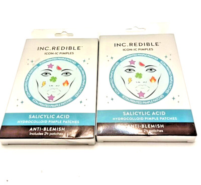 2x  INC.REDIBLE Blemish Patches - Salicylic Acid -24 Patches Each Pack