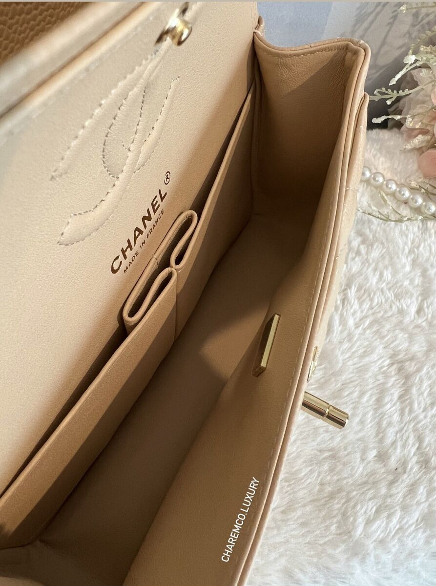 BNIB 🤎 2022 CHANEL Small Beige Clair Classic Double Flap BNIB 🤎 2022 CHANEL Small Beige Clair Classic Double Flap