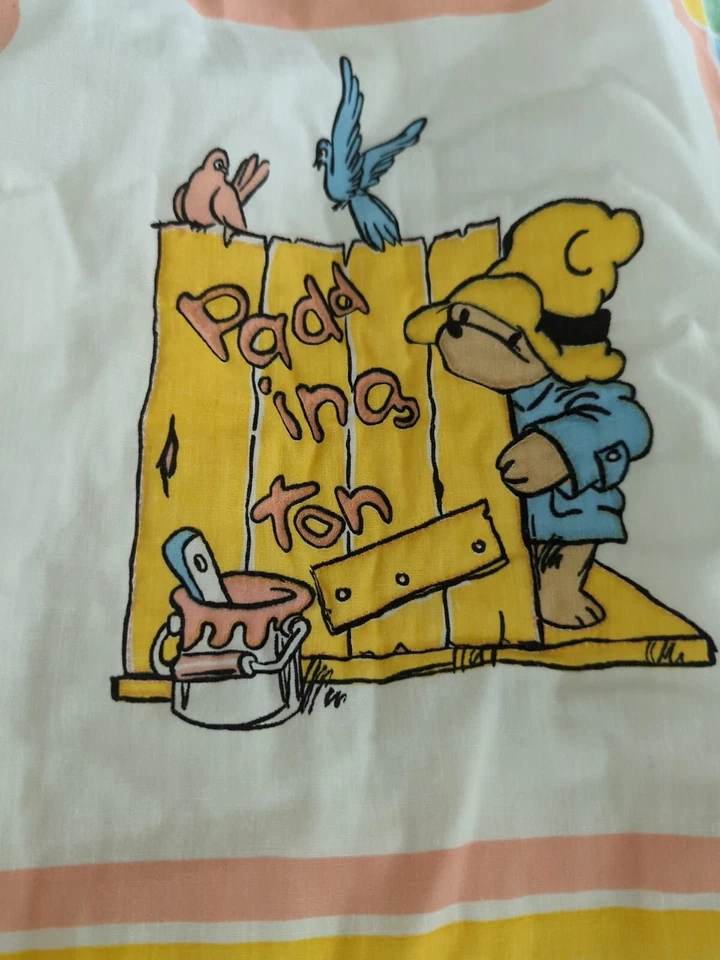 Manta de bebé Paddington Bear edredón amarillo y blanco tema de playa Foto 4 de 4