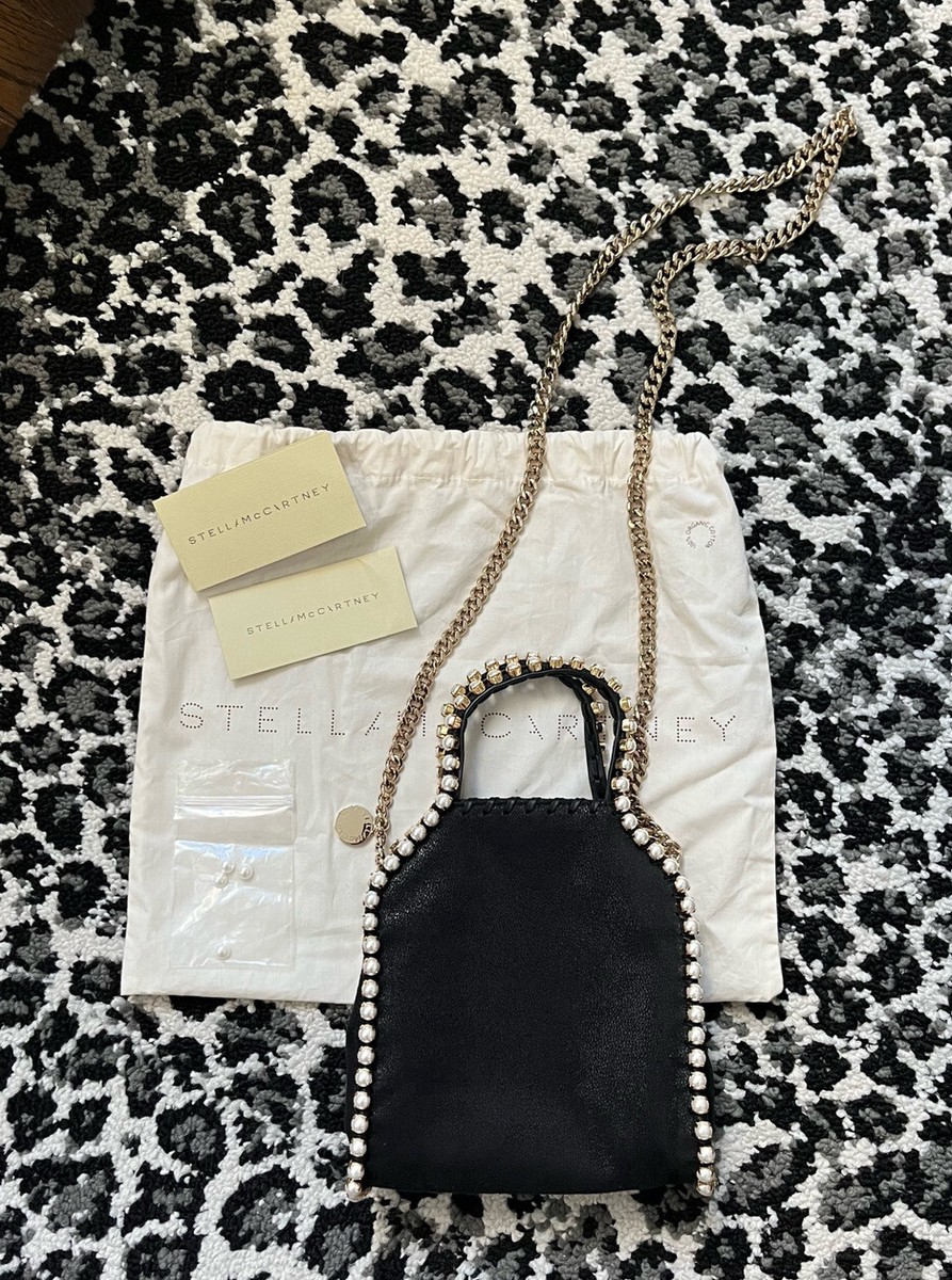 Stella McCartney Shaggy Dear Pearl Studded Tiny Falabella