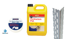 Plasterers Pack 50 x Skim Beads 4 x P.V.A Bonding & 12 x Premium Scrim Tape