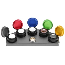 5 Cups With Cover Watch Oiler Dish Stand Watchmakers Repairing Tool Accessory