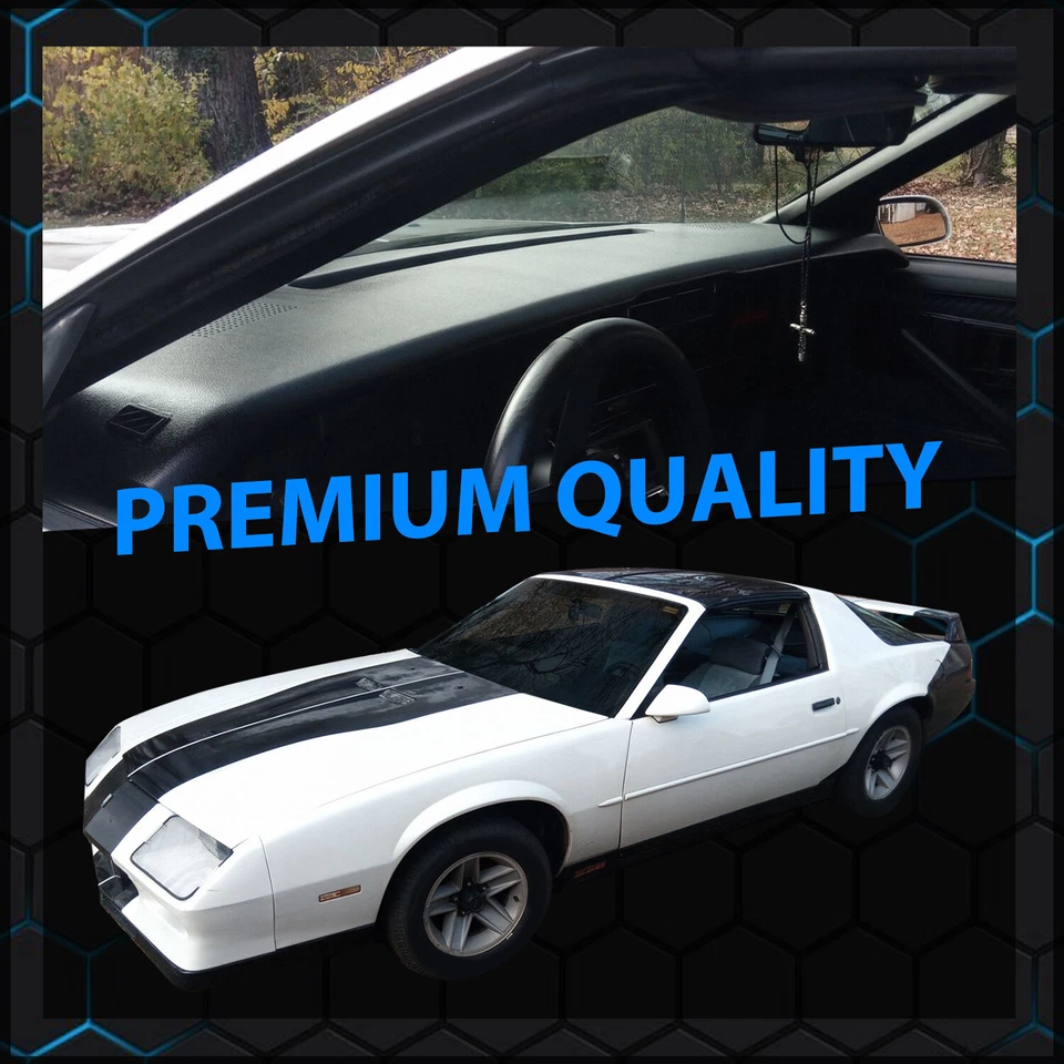 Fit For 1984-1992 84-92 Chevrolet Camaro Dash Pad Overlay Cover Textured Black Foto 3 de 4