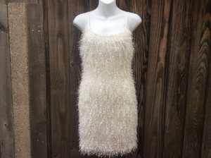 white fluffy dress