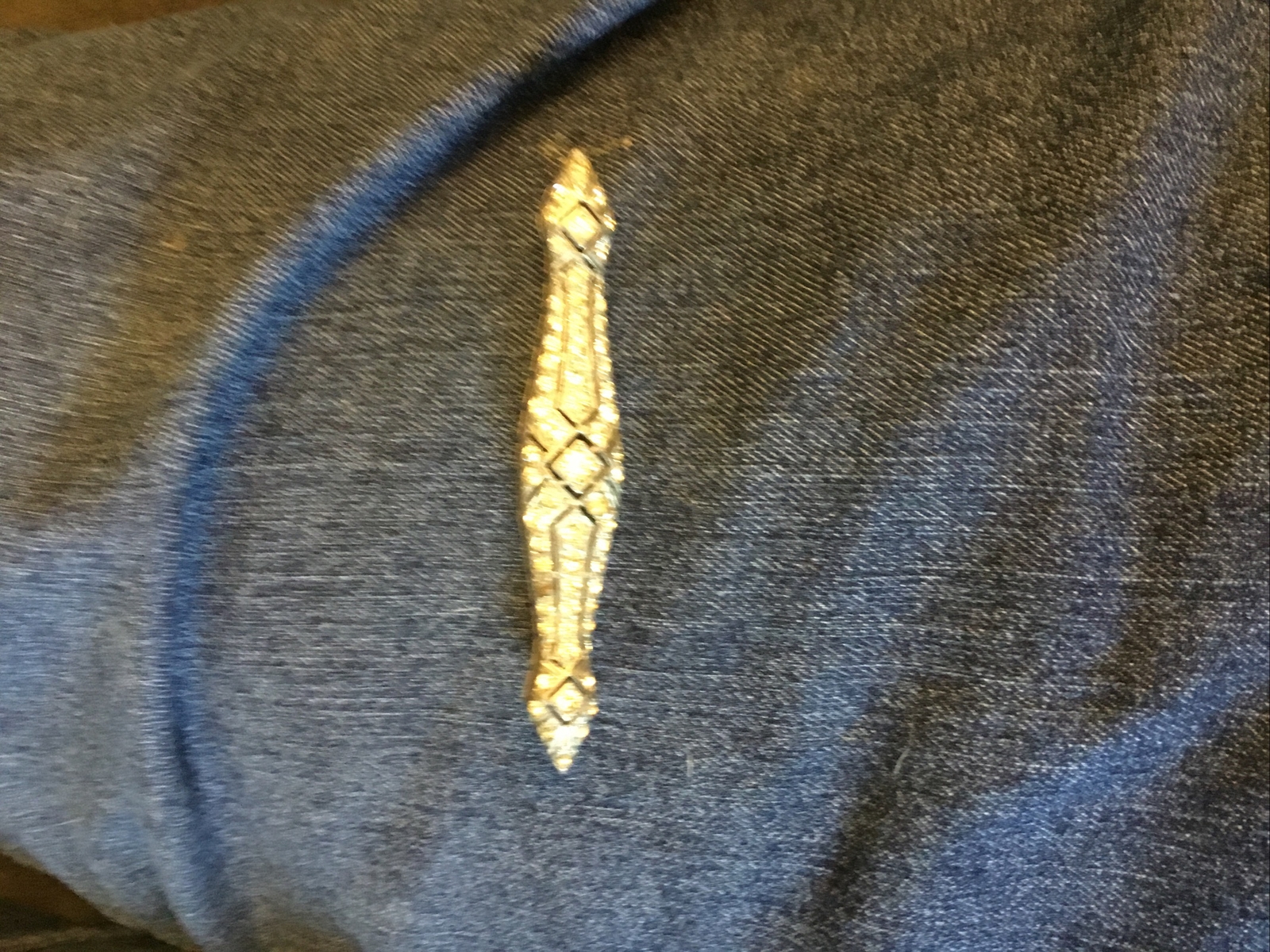 victorian silver bar brooch - image 1