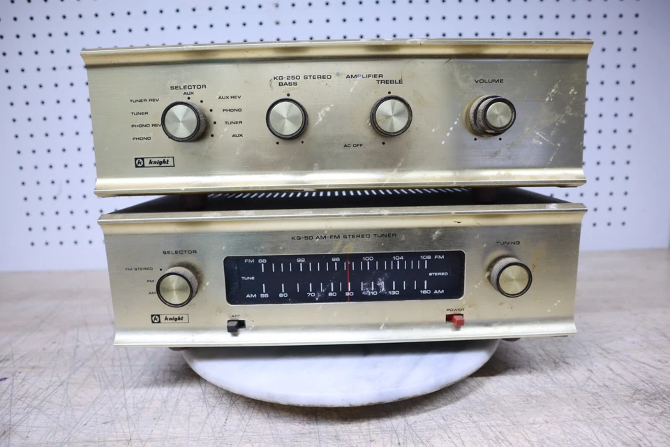 KNIGHT KG-250 & KG-50 Tuner & INTEGRATED Vintage TUBE STEREO AMPLIFIER *Repair - Image 4 of 4