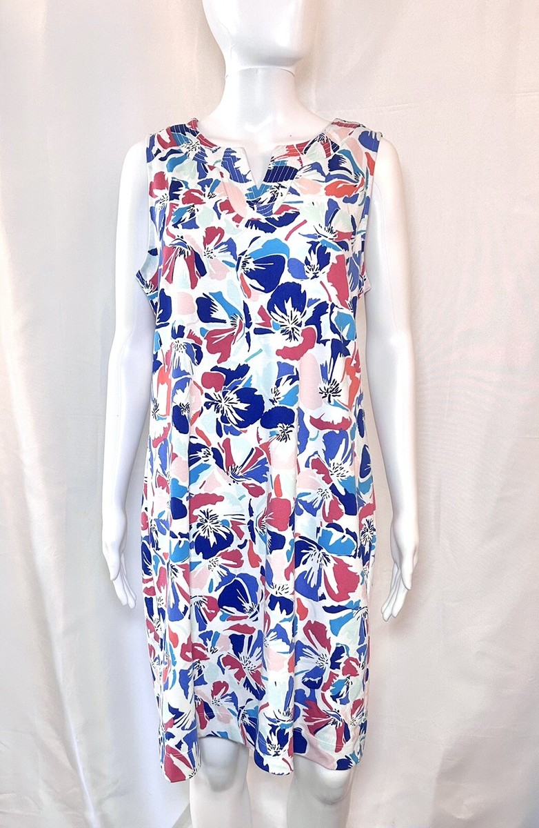 Talbots Floral Print Shift Dress Petite Size LP