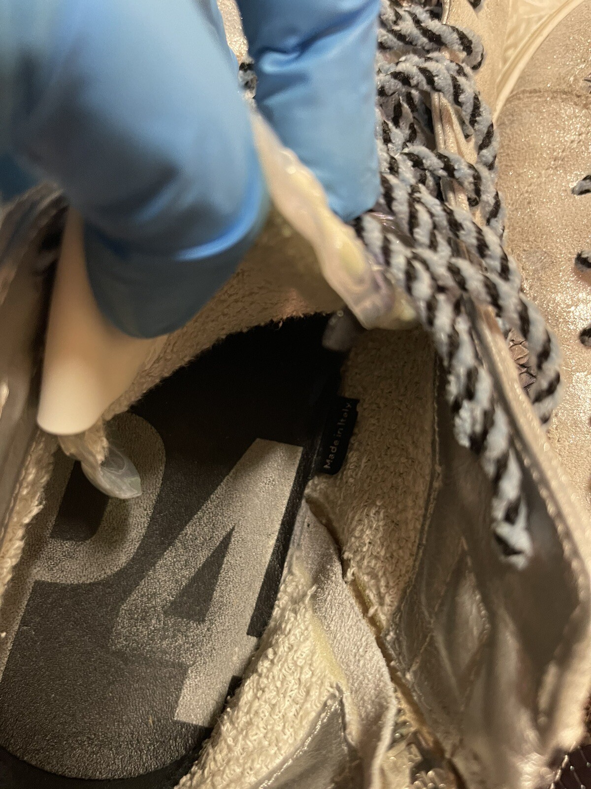 P448 Python Metallic Leather High Top Sneakers - image 13