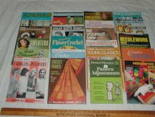 VTG 70's Crochet Knitting Needlework Patterns Magazine LOT Sweaters MOD FASHION