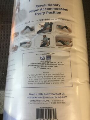 Contour Flip Pillow 10 In Fiber Filled Bed Wedge Pillow