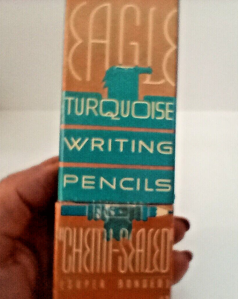 Eagle Pencil Company Turquoise Writing Pencils Full Box of 5H dated 1936