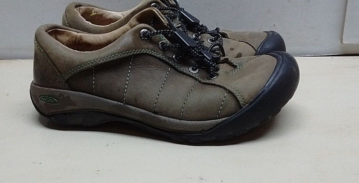 Keen Women's Leather Brown Lace Up Walking Hiking Sneaker Athletic Shoes 7M 37 5