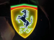 Ferrari Prancing Horse Car 24" Vivid LED Neon Sign Light Lamp With Dimmer