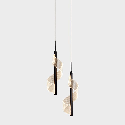 LED Hanging Light Hotel Bedroom Acrylic Pendant Lamp Chandeliers Ceiling Fixture - Picture 10 of 36