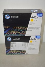  Lot 2x Genuine HP 643A Yellow Toner Cartridge Q5952A X4258