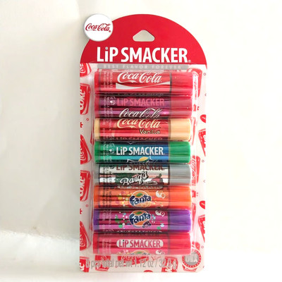 Coco-Cola Lip Smackers 8 Count COKE Themed Lip Balm New in Sealed Pack