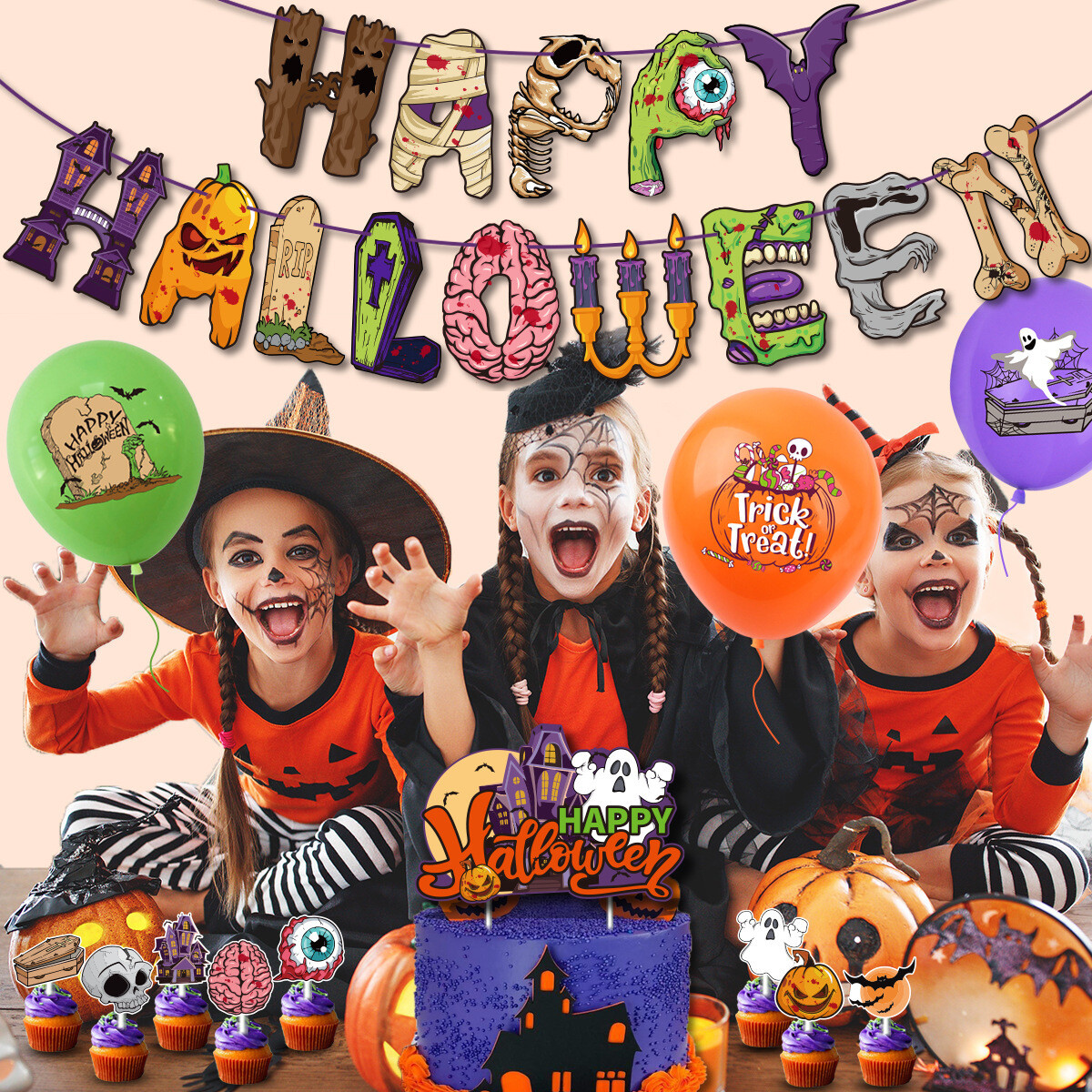 Unique Halloween Party Balloons Pumpkin Skull Candy Balloons For Bar Decor eBay