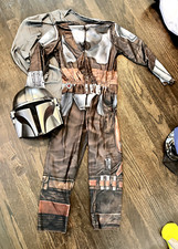 Star Wars MANDALORIAN Kids Halloween Costume  Mask Child Size 4-7 Small - NEW