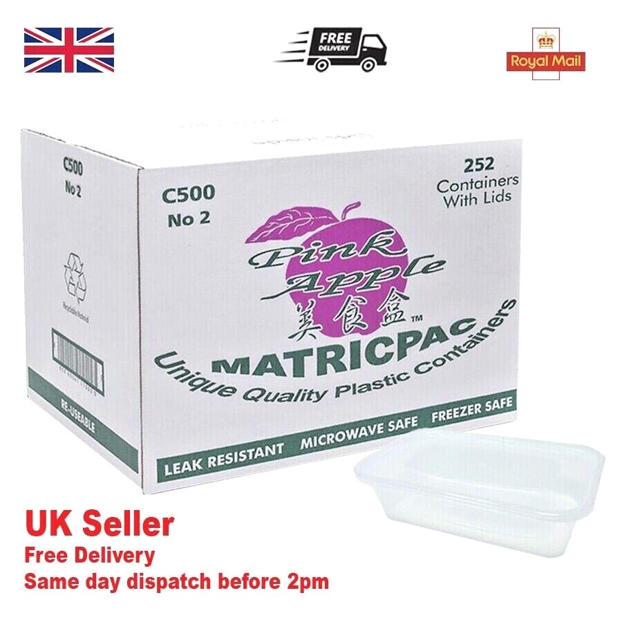 Food Storage Containers and Lids Strong Plastic TakeAway Pink Apple