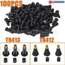 100 TR412 TR413 Tubeless Car Tyre Wheel Valve Universal Bike Motorbike Lawnmower