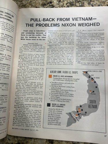US News World Report April 21, 1970, Apollo 13, Nixon, Rebellious Youth, Impeach - Picture 6 of 8