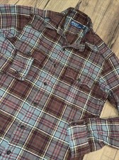 RARE Polo Ralph Lauren Flannel Shirt w/ EPAULETTES Men's Small 2 Chest Pockets