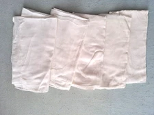 Lot of 5 Vintage Prefold Cloth Diapers 70x68 cm/27,6x26,8 in New Unused 1960's
