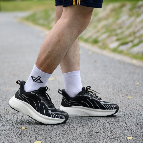 JACKSHIBO Men's Slip in Hands Free Wide Toe Box Shoes Arch Support Wide Sneakers - Picture 32 of 56