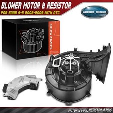 Front Hvac Blower Motor With Wheel Resistor Kit For Saab 9-3 2004-2011 W Atc Front Hvac Blower Motor With Wheel Resistor Kit For Saab 9-3 2004-2011 W Atc